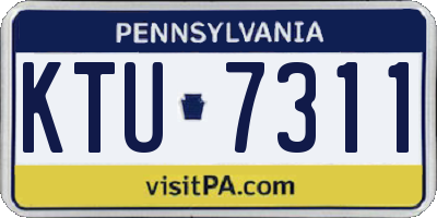 PA license plate KTU7311