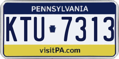 PA license plate KTU7313