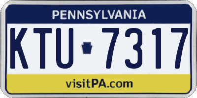 PA license plate KTU7317