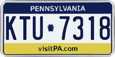 PA license plate KTU7318