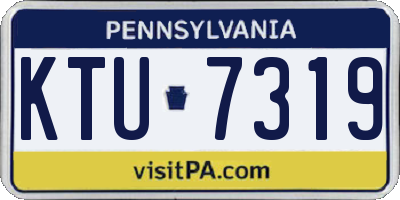 PA license plate KTU7319