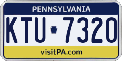 PA license plate KTU7320