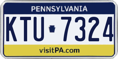 PA license plate KTU7324