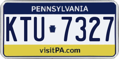 PA license plate KTU7327