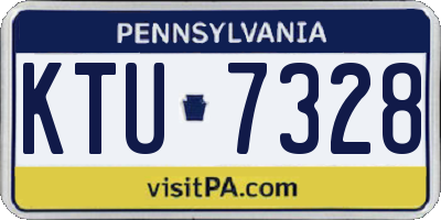 PA license plate KTU7328