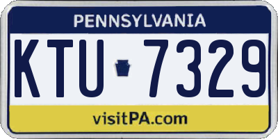 PA license plate KTU7329