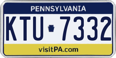 PA license plate KTU7332