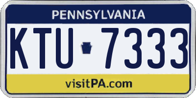 PA license plate KTU7333