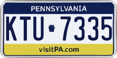 PA license plate KTU7335