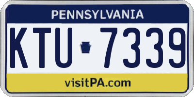 PA license plate KTU7339
