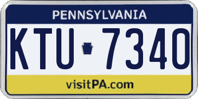 PA license plate KTU7340