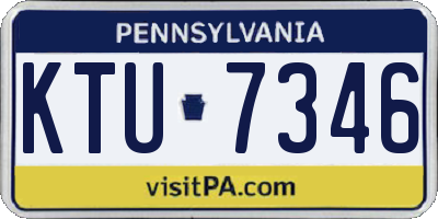 PA license plate KTU7346