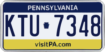 PA license plate KTU7348