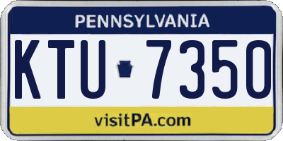 PA license plate KTU7350
