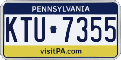 PA license plate KTU7355