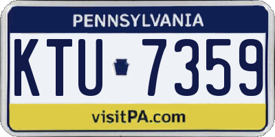 PA license plate KTU7359