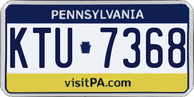 PA license plate KTU7368
