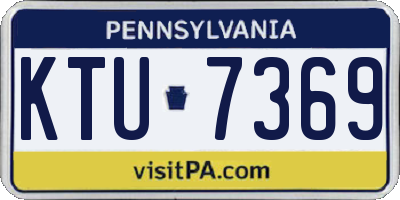 PA license plate KTU7369