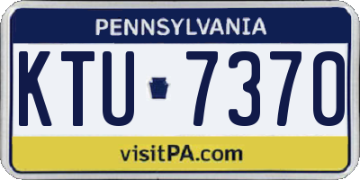 PA license plate KTU7370