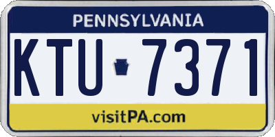 PA license plate KTU7371