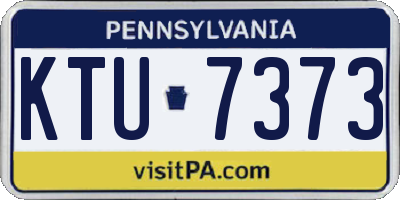 PA license plate KTU7373