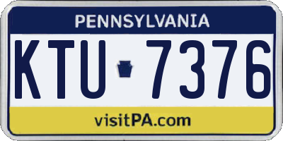 PA license plate KTU7376