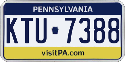 PA license plate KTU7388