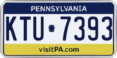 PA license plate KTU7393