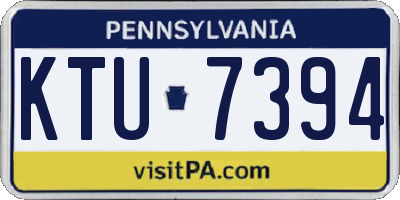 PA license plate KTU7394