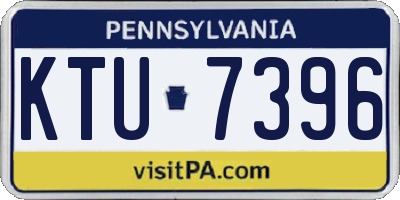 PA license plate KTU7396