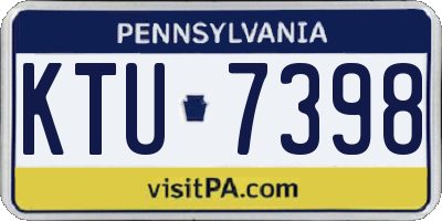 PA license plate KTU7398