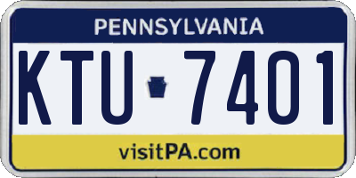 PA license plate KTU7401