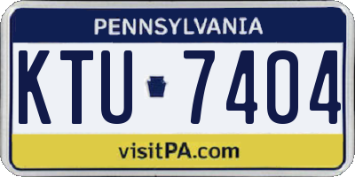 PA license plate KTU7404
