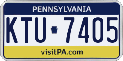 PA license plate KTU7405