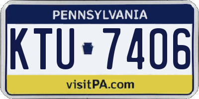 PA license plate KTU7406