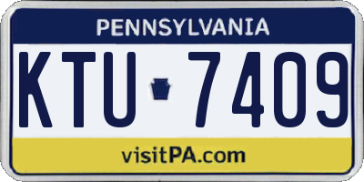 PA license plate KTU7409