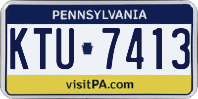 PA license plate KTU7413