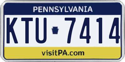 PA license plate KTU7414