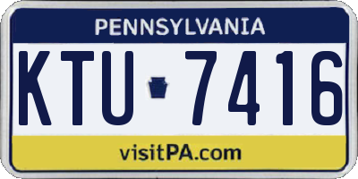 PA license plate KTU7416