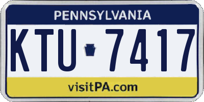 PA license plate KTU7417