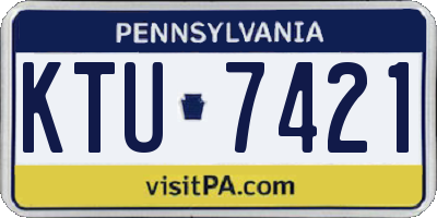 PA license plate KTU7421