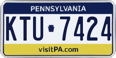 PA license plate KTU7424