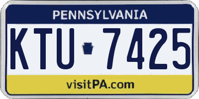PA license plate KTU7425