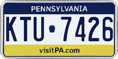 PA license plate KTU7426