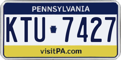 PA license plate KTU7427