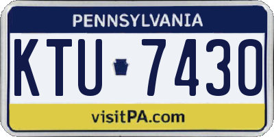 PA license plate KTU7430