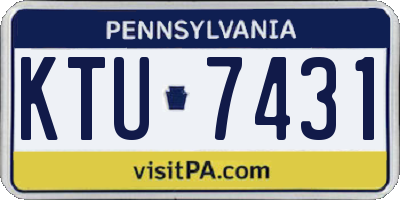 PA license plate KTU7431