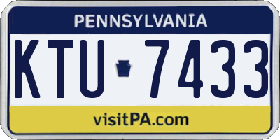 PA license plate KTU7433