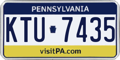 PA license plate KTU7435