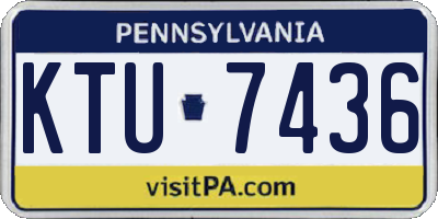 PA license plate KTU7436